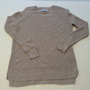 Old Navy Oatmeal Knit Sweater Small Textured Crewneck Pullover Beige